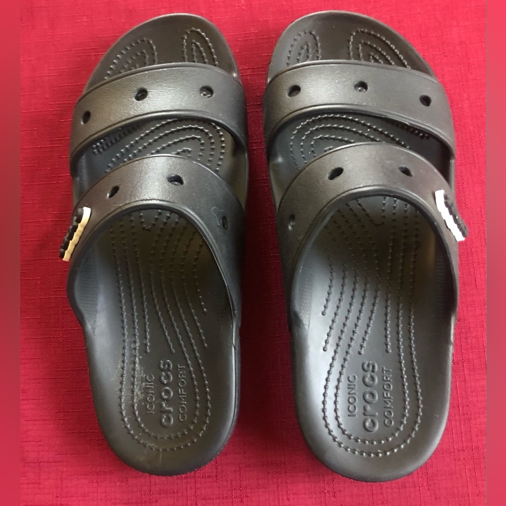 Classic Black Crocs Slides Preowned W size 10…M size 8